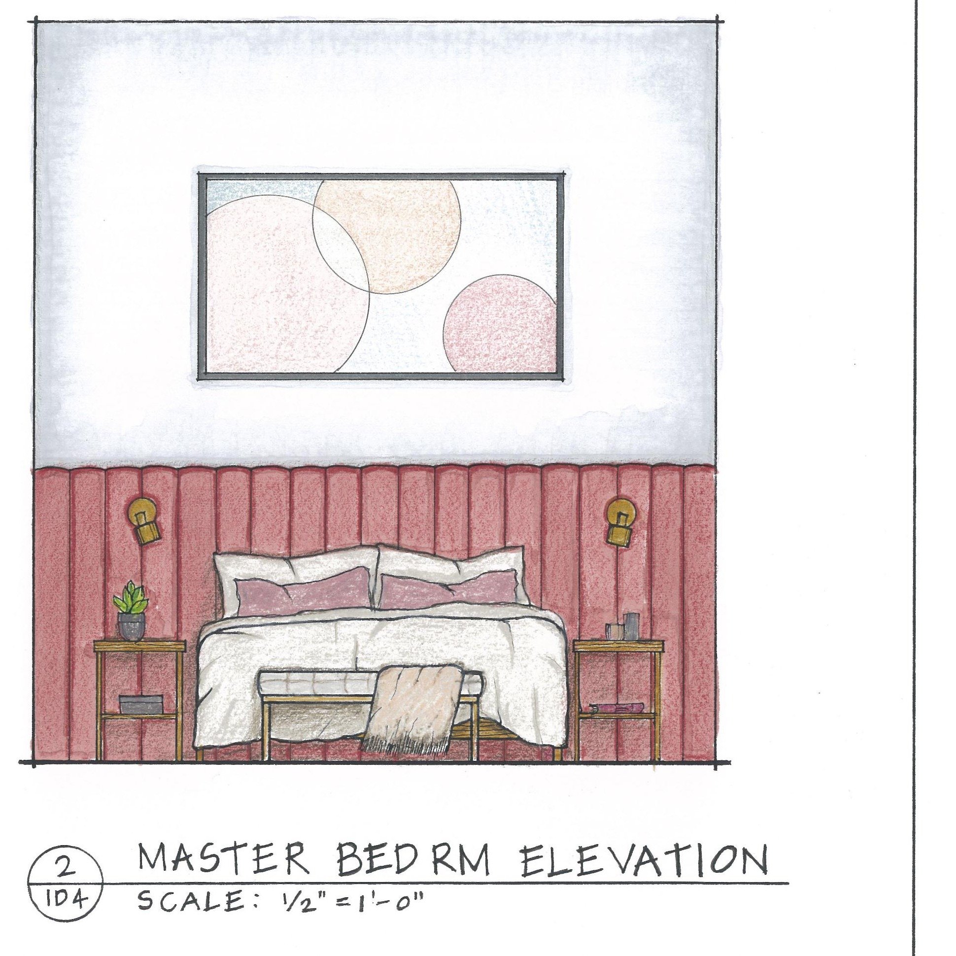 Master bedroom elevation