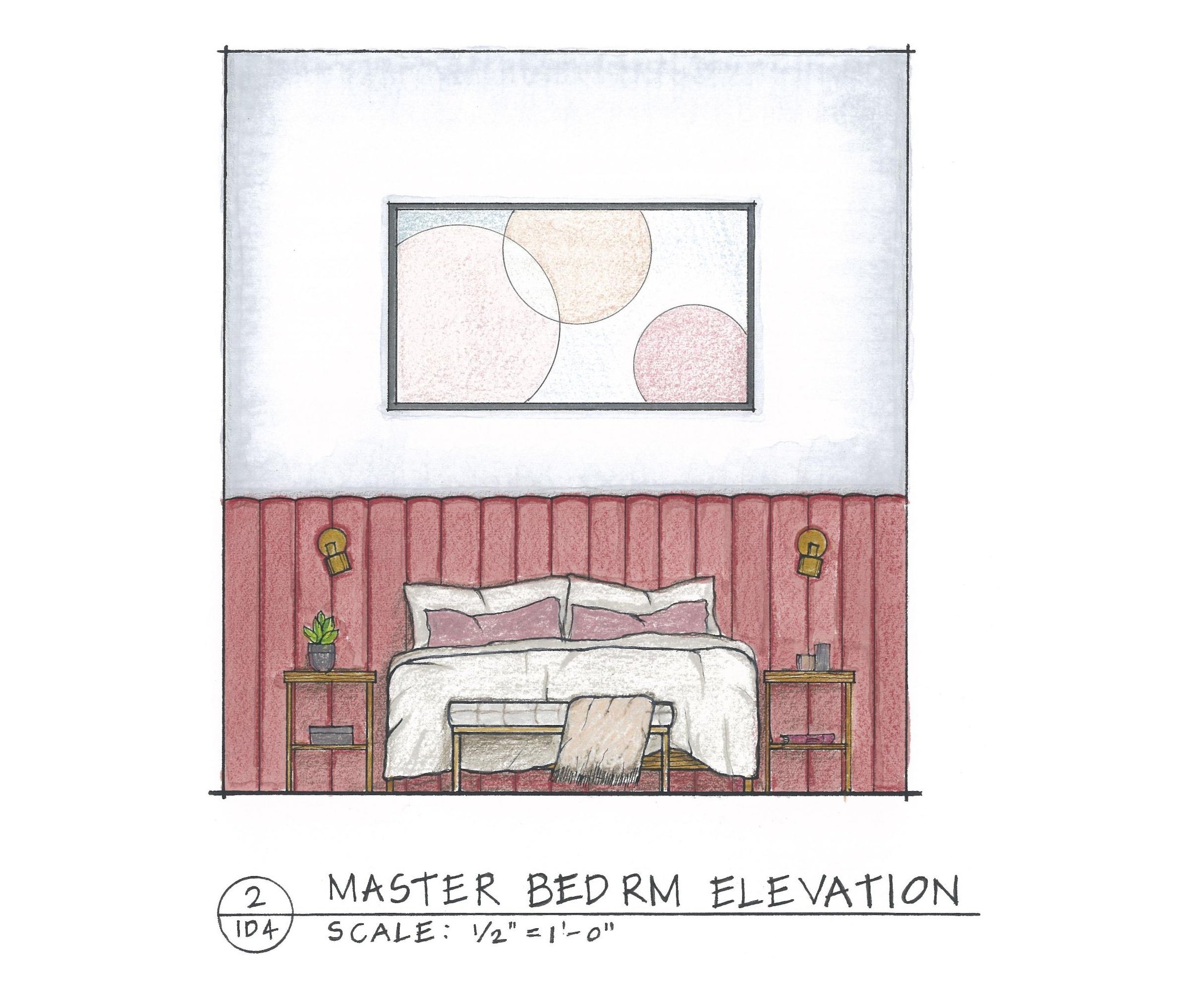 Master bedroom elevation