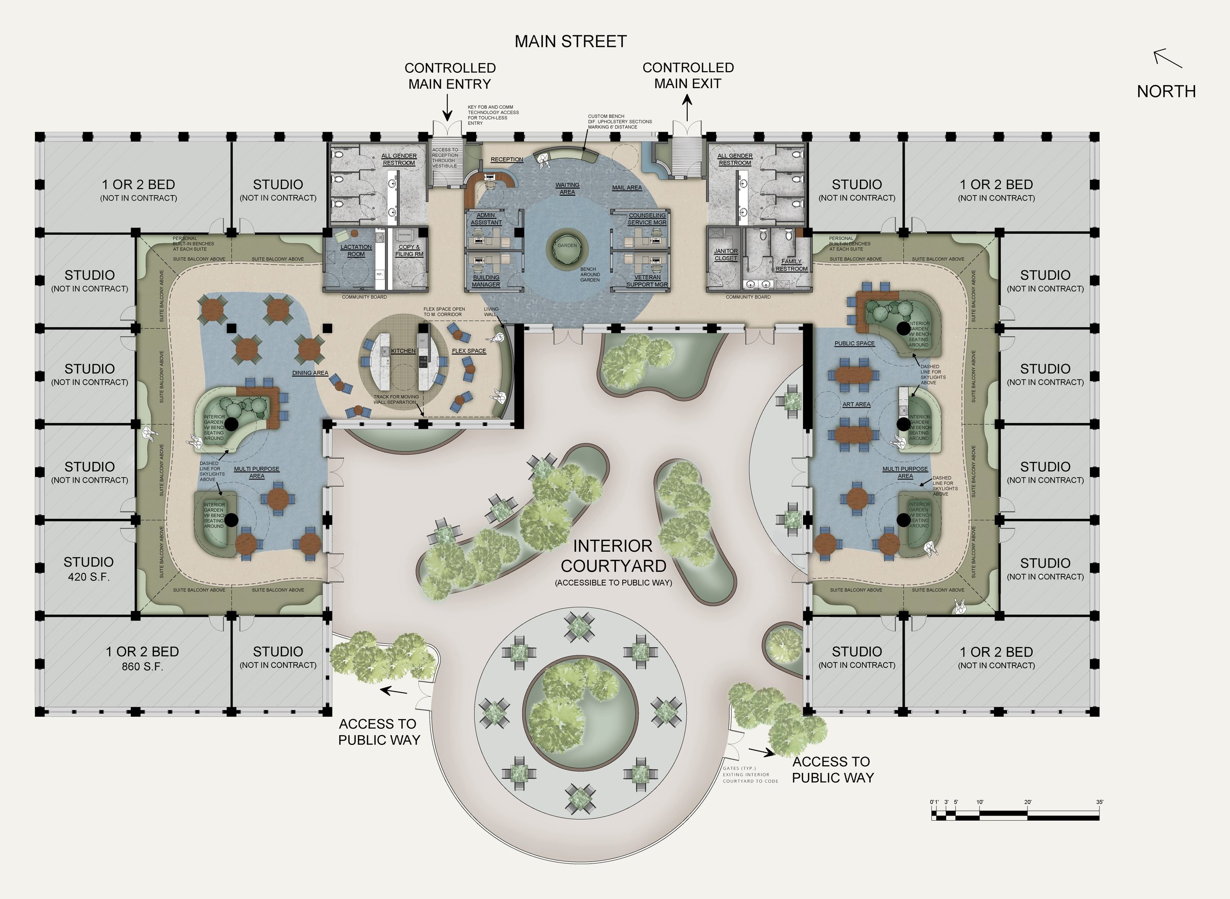 Rendered floor plan